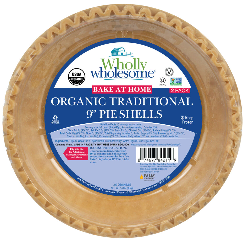 Traditional Organic 9 Pie Shells 2 Pack Wholly Wholesome